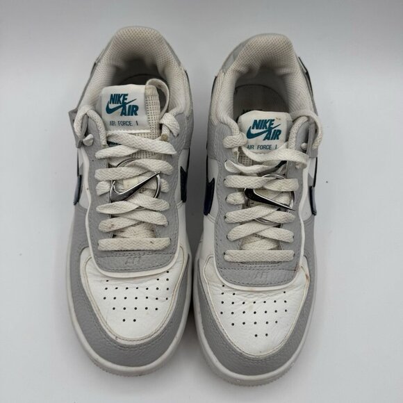 Nike Air Force 1 Shadow Low Womens Size 7 White Spruce Green Gray DR7856-100 - Picture 5 of 14